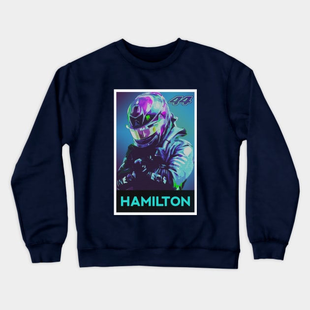 Lewis Hamilton Black Panther 44 F1 Crewneck Sweatshirt by VictorVV